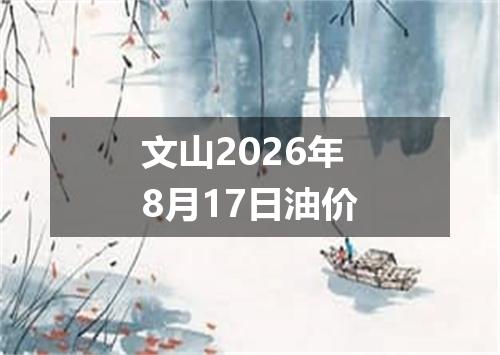 文山2026年8月17日油价