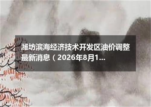 潍坊滨海经济技术开发区油价调整最新消息（2026年8月17日）