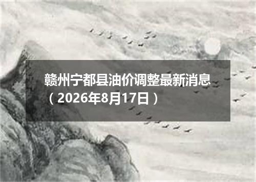 赣州宁都县油价调整最新消息（2026年8月17日）