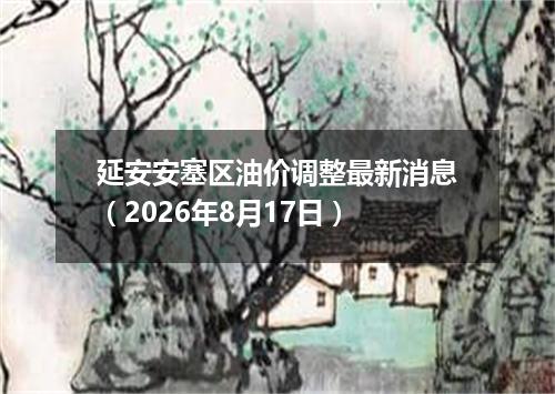 延安安塞区油价调整最新消息（2026年8月17日）