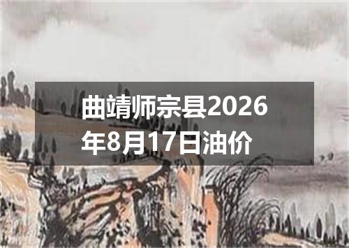 曲靖师宗县2026年8月17日油价