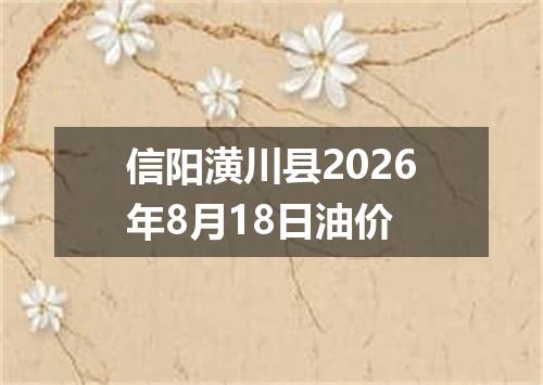 信阳潢川县2026年8月18日油价
