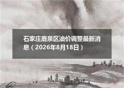 石家庄鹿泉区油价调整最新消息（2026年8月18日）