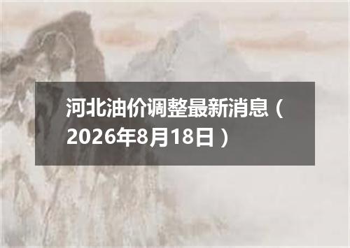 河北油价调整最新消息（2026年8月18日）
