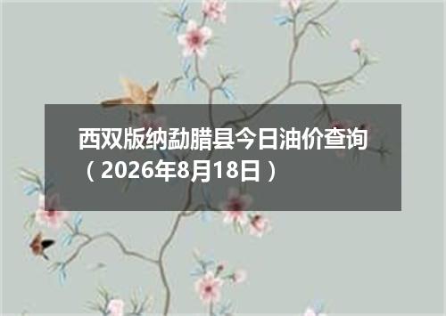 西双版纳勐腊县今日油价查询（2026年8月18日）