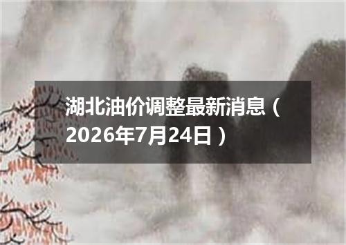 湖北油价调整最新消息（2026年7月24日）
