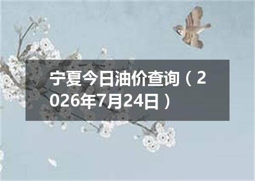 宁夏今日油价查询（2026年7月24日）