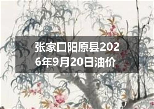 张家口阳原县2026年9月20日油价