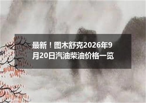最新！图木舒克2026年9月20日汽油柴油价格一览